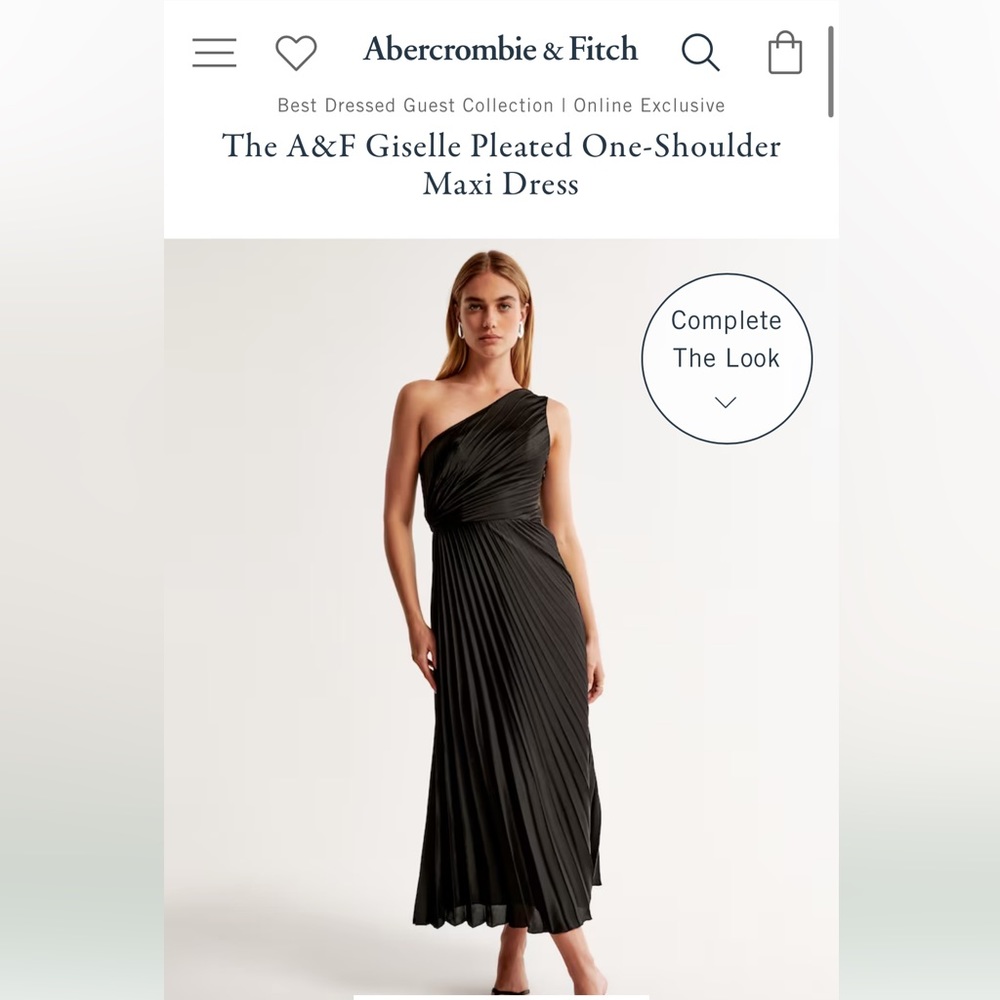 ABERCROMBIE black one sleeve dress size s